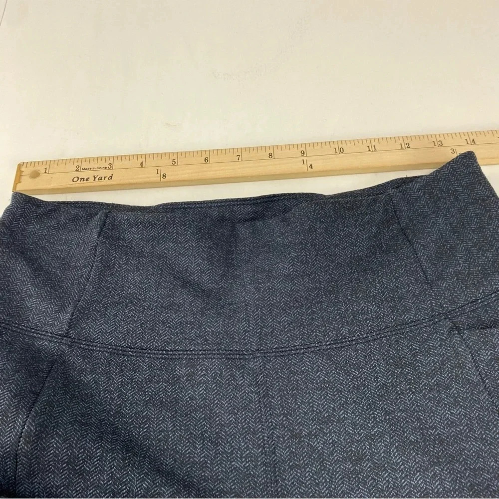 Athleta Womens Small Blue Black Mercer Yoga Pants Herringbone Ankle Slit - Picture 7 of 11